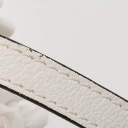 Versace Off White Leather La Medusa Top Handle Bag