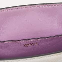 Versace Off White Leather La Medusa Top Handle Bag