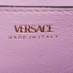 Versace Off White Leather La Medusa Top Handle Bag