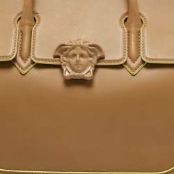 Versace Beige Leather Large Palazzo Empire Tote