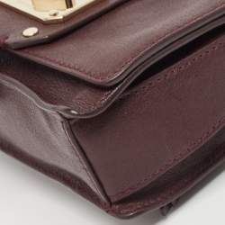 Pre Owned Versace Burgundy Leather Stardvst Crossbody Bag