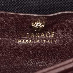 Pre Owned Versace Burgundy Leather Stardvst Crossbody Bag