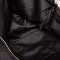 Versace Black Medusa Print Canvas and Leather Satchel