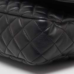 Versace Black Quilted Leather Medusa Chain Shoulder Bag