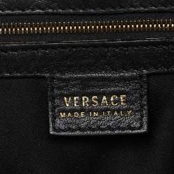 Pre Owned Versace Black Leather Rings Hobo