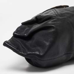 Pre Owned Versace Black Leather Rings Hobo