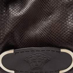 Versace Brown Python and Leather Hobo