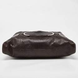 Versace Brown Python and Leather Hobo