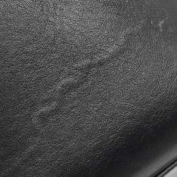 Pre Owned Versace Black Leather Medusa Tote