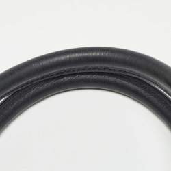 Pre Owned Versace Black Leather Medusa Tote