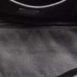 Pre Owned Versace Black Leather Medusa Tote