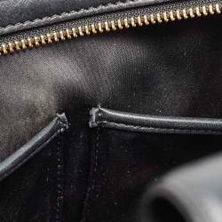 Pre Owned Versace Black Leather Medusa Tote