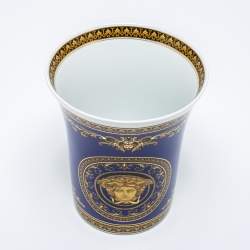 Versace x Rosenthal Medusa Blue Porcelain Vase