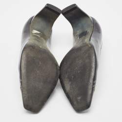 Pre Owned Versace Black Patent Leather Pumps Size 38