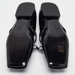 Versace Black Patent Leather Marry Jane Ballet Flats Size 40