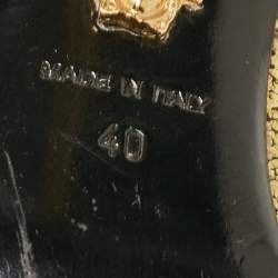Versace Gold Textured Suede Medusa Pumps Size 40