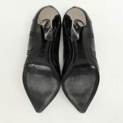 Pre Owned Versace Black Patent Leather Pumps Size 37.5