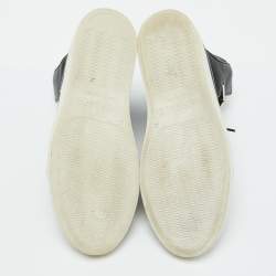 مملوكة مسبقًا حذاء رياضي فيرساتشي جلد أسود ميدوسا عنق عالي مقاس 39