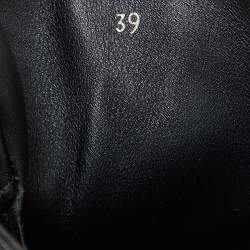 مملوكة مسبقًا حذاء رياضي فيرساتشي جلد أسود ميدوسا عنق عالي مقاس 39