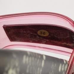 Versace Pink PVC Logo Flat Slides Size 36