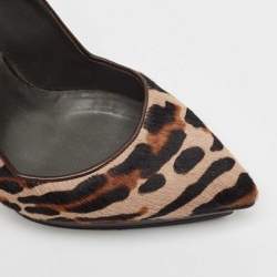 Versace Multicolor Calf Hair and Patent Leather Platform Pumps Size 37.5