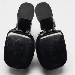 Versace Black Leather Medusa Aevitas Double Platform Pumps Size 39