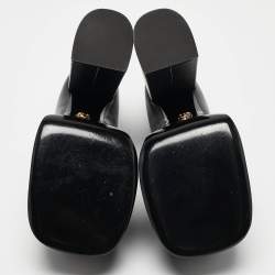 Versace Black Leather Juno Platform Pumps Size 41