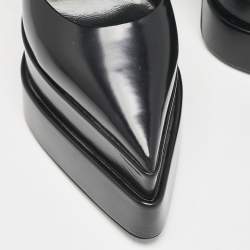Versace Black Leather Aevitas Double Platform Pumps Size 41