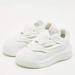 Versace White Leather and Rubber Odissea Medusa Chunky Slip On Sneakers Size 37