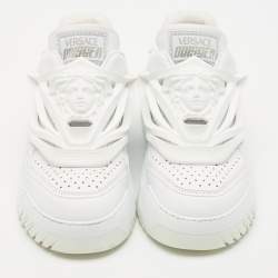 Versace White Leather and Rubber Odissea Medusa Chunky Slip On Sneakers Size 37