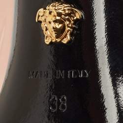 مملوكة مسبقًا حذاء كعب عالي فيرساتشي شريط جياني جلد براءات وردي مقاس 38