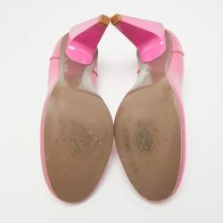 Pre Owned Versace Pink Leather Medusa Pumps Size 38