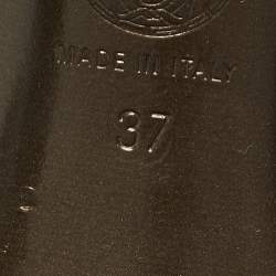 Pre Owned Versace Red Patent Leather Medusa Pointed Toe  Pumps Size 37