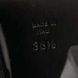 Pre Owned Versace Black Leather Medusa Insignia Slide Sandals Size 38.5