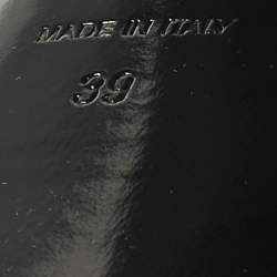 Pre Owned Versace Black Leather Medusa Aevitas Double Platform Pumps Size 39