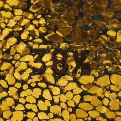 مملوكة مسبقًا Versace Metallic Gold Crackle Leather Medusa High Top Sneakers Size 38.5