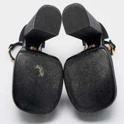 مملوكة مسبقًا Versace Black Satin Aevitas Platform Pumps Size 37