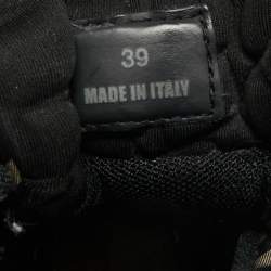 Pre Owned حذاء رياضي فيرساتشي تريجريكا قماش أحمر/أسود وجلد مقاس 39