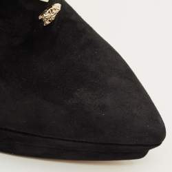 مملوكة مسبقًا بوت منصة مقدمة مدببة سويد أسود فيرساتشي ميدوسا مقاس 41