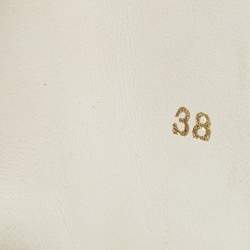 مملوكة مسبقًا Versace Palazzo Size 38 White Leather High Top Sneakers