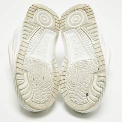 مملوكة مسبقًا Versace Odissea Size 38.5 White Leather and Rubber Medusa Chunky Slip On Sneakers