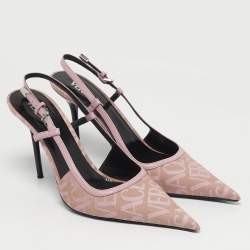 مملوكة مسبقًا حذاء كعب عالي ف�يرساتشي جاكار وبنفسجي جلد مقاس 41