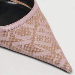 مملوكة مسبقًا حذاء كعب عالي فيرساتشي جاكار وبنفسجي جلد مقاس 41