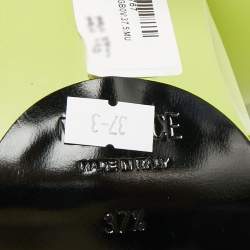 مملوكة مسبقًا Versace Biggie Size 37 Green Leather Platform Sandals