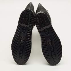 Pre Owned حذاء مطري فيرساتشي نايلون وبولي فينيل كلوريد أسود مقاس 38