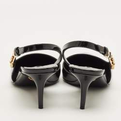 Pre Owned حذاء كعب عالي فيرساتشي جاكار وبنفسجي جلد مقاس 41