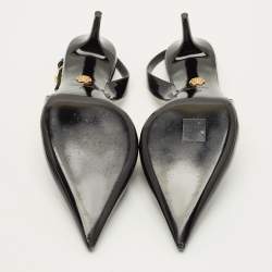 Pre Owned حذاء كعب عالي فيرساتشي جاكار وبنفسجي جلد مقاس 41