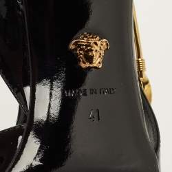 Pre Owned حذاء كعب عالي فيرساتشي جاكار وبنفسجي جلد مقاس 41