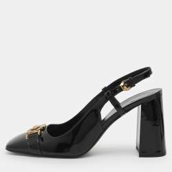 مملوكة مسبقًا Versace Medusa Size 39 Black Patent Leather Pumps