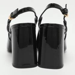 Pre Owned Versace Medusa Size 39 Black Patent Leather Pumps